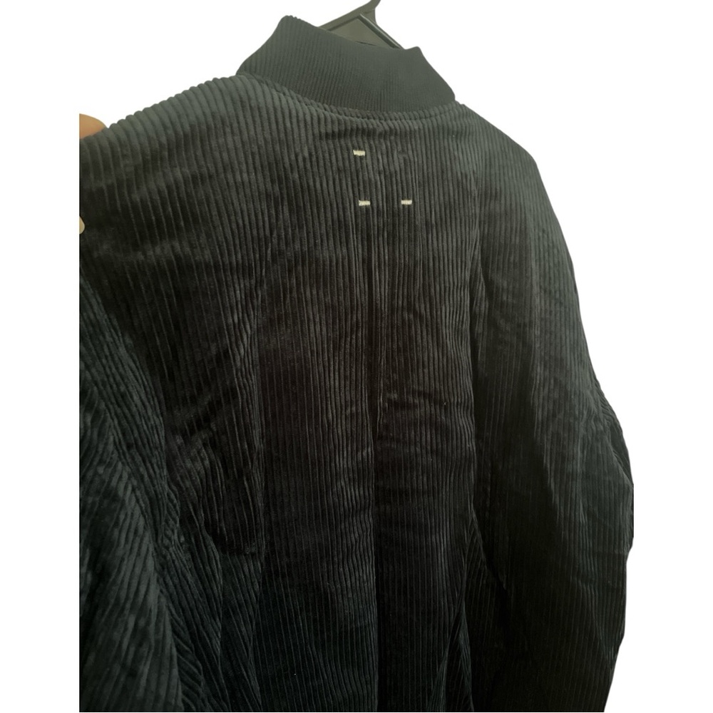 Label NEW Corduroy Bomber Go-To Black Black Jacket, Men’s Sz L - Picture 7 of 7